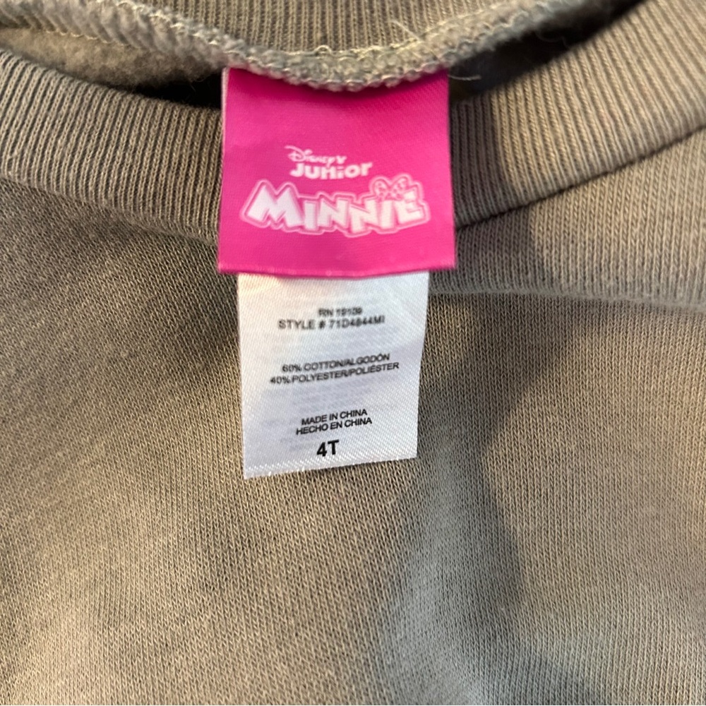 Disney Minnie Mouse Grey Graphic Long Sleeve Dress - Picture 4 of 7